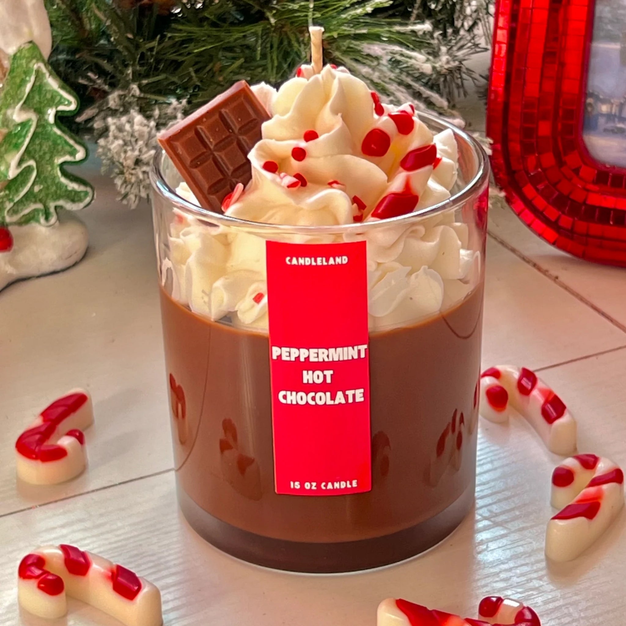 Peppermint Hot Chocolate Scented Candle